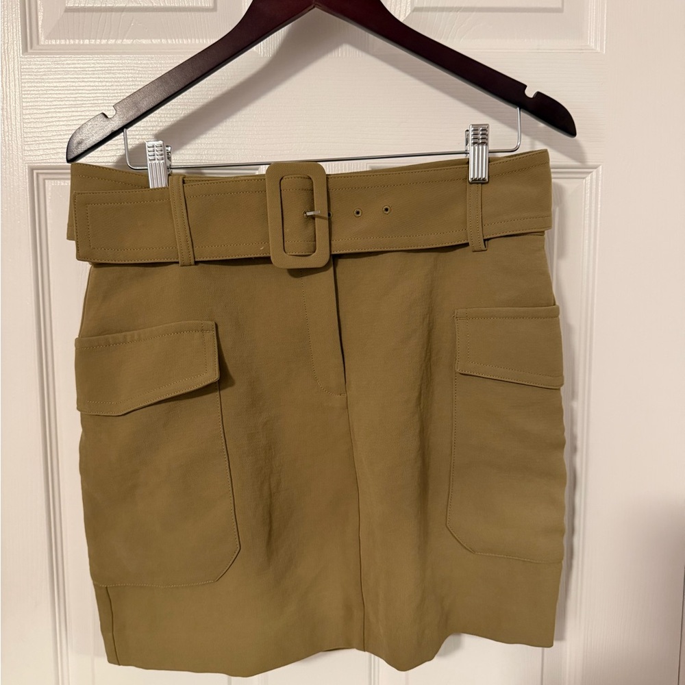 Express Olive Utility Mini Skirt with Belt
